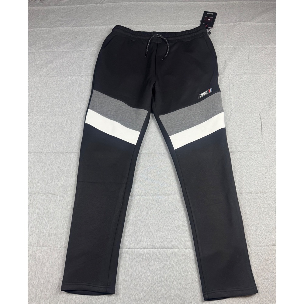 XRAY Sport Mens XL Colorblock Performance Tech Fleece Joggers Black XMKJ-10041B